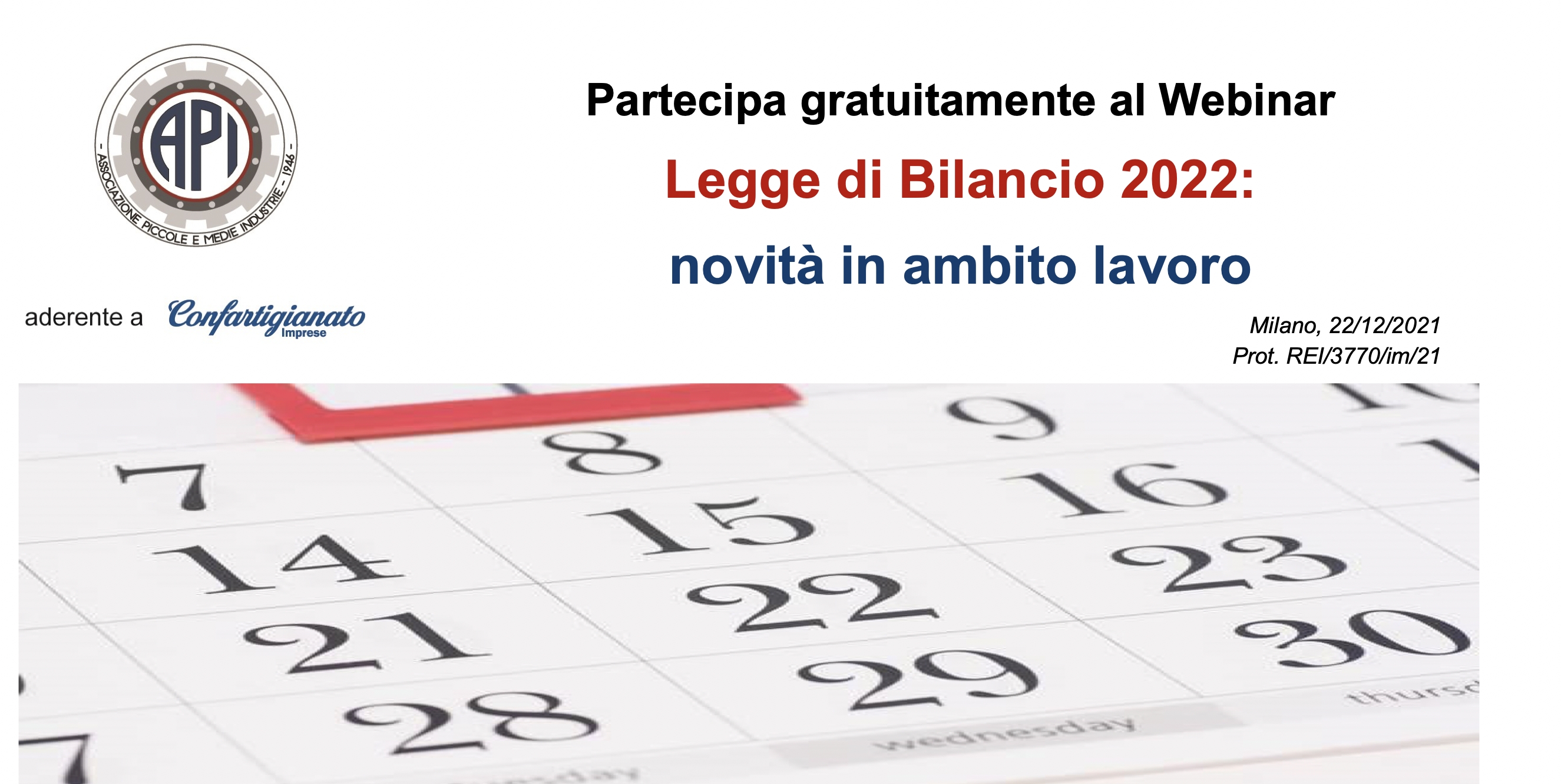 Legge di Bilancio 2022: novit&agrave; in ambito lavoro